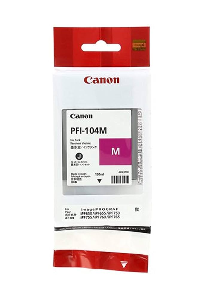 値下げ　取付期限内　Canon 純正インクタンク マゼンダ PFI-104M Amazon.com: Canon PFI-104M Magenta 130ml Ink Tank in Retail